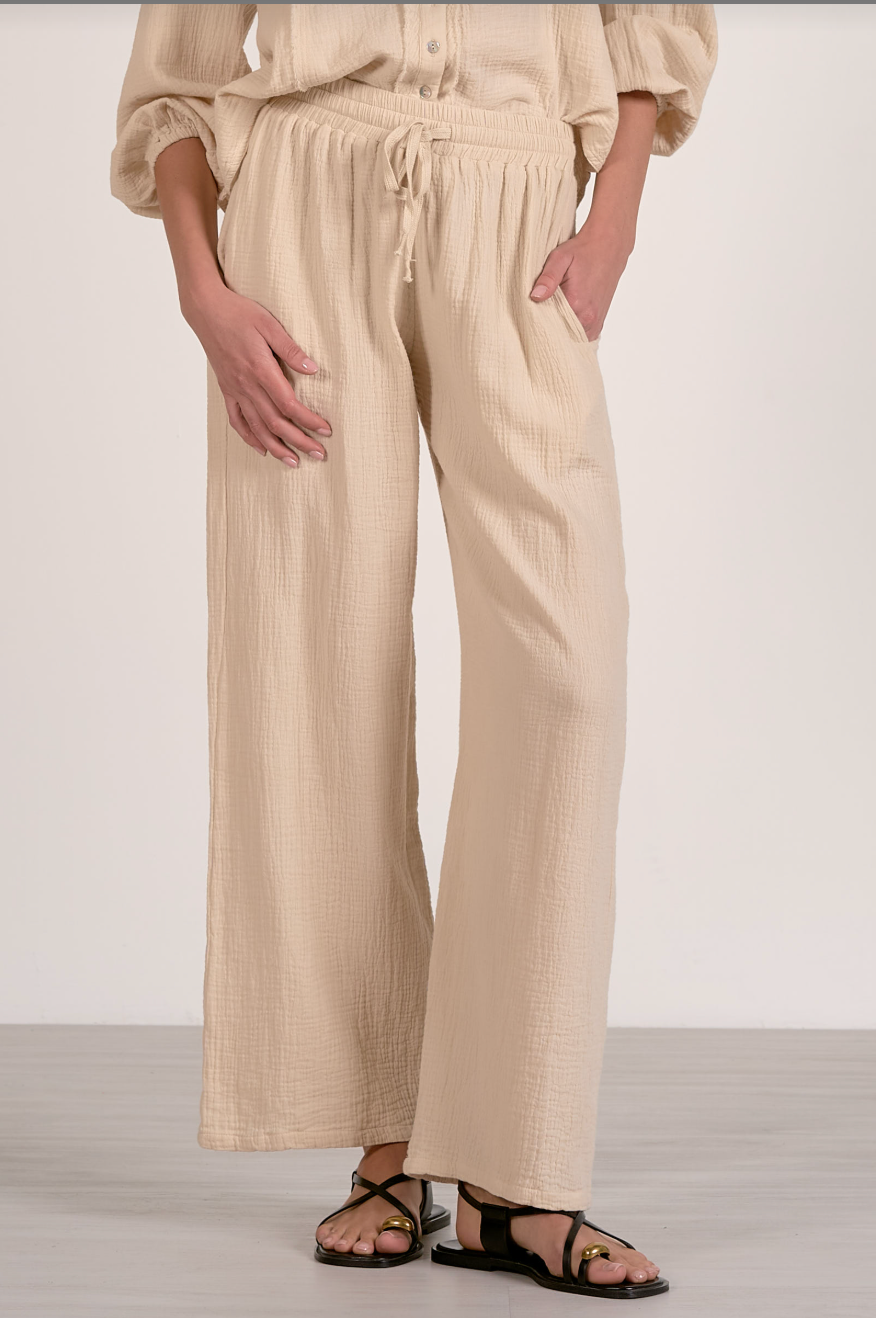 Dana Cotton Gauze Pull-on Pants