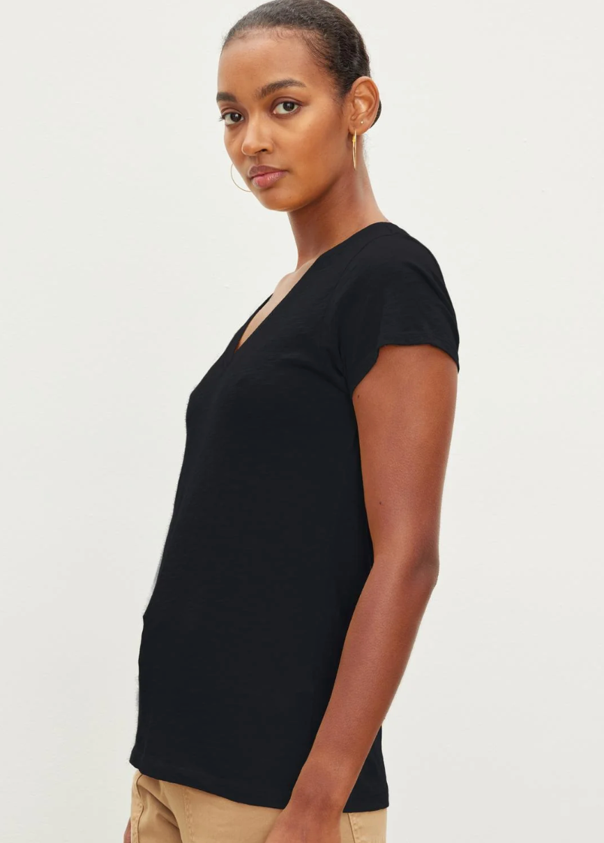 Velvet by Graham & Spencer Original Short Sleeve V-Neck Eli t-shirt tee