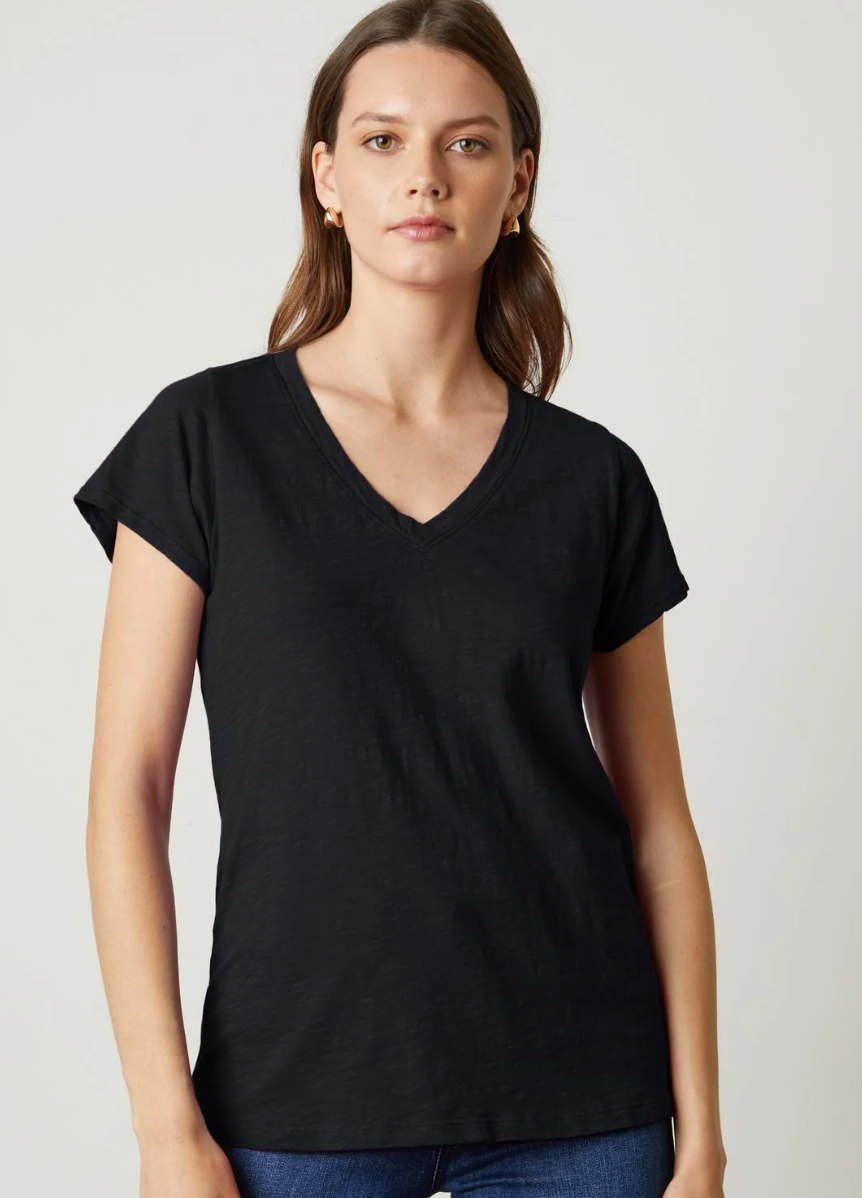 Velvet by Graham & Spencer Original Short Sleeve V-Neck Eli t-shirt tee