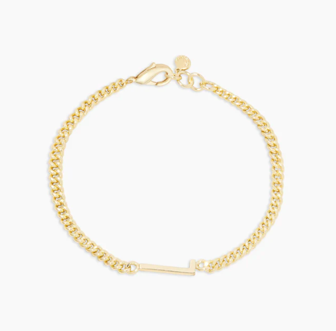 Gorjana Gold Wilder Alphabet Initial Bracelet