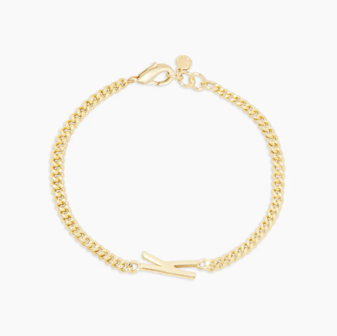 Gorjana Gold Wilder Alphabet Initial Bracelet