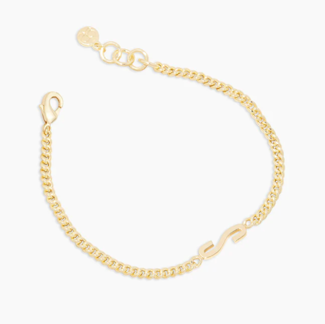 Gorjana Gold Wilder Alphabet Initial Bracelet