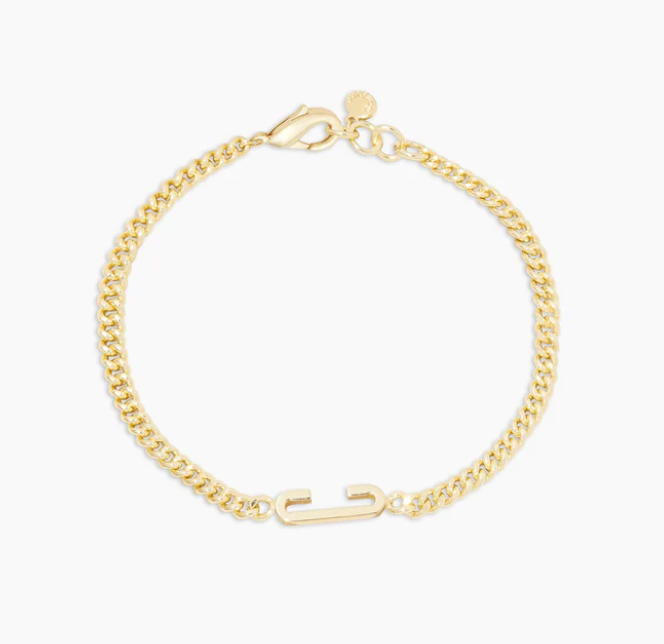 Gorjana Gold Wilder Alphabet Initial Bracelet