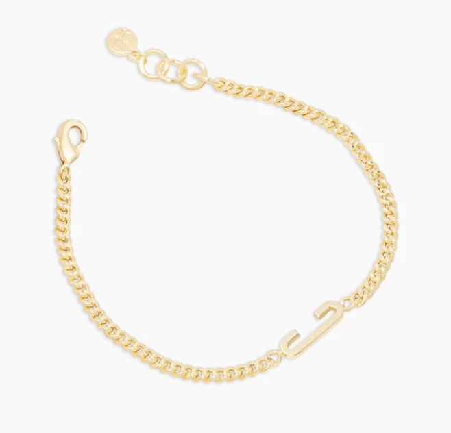 Gorjana Gold Wilder Alphabet Initial Bracelet