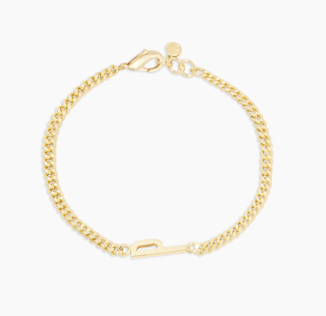 Gorjana Gold Wilder Alphabet Initial Bracelet