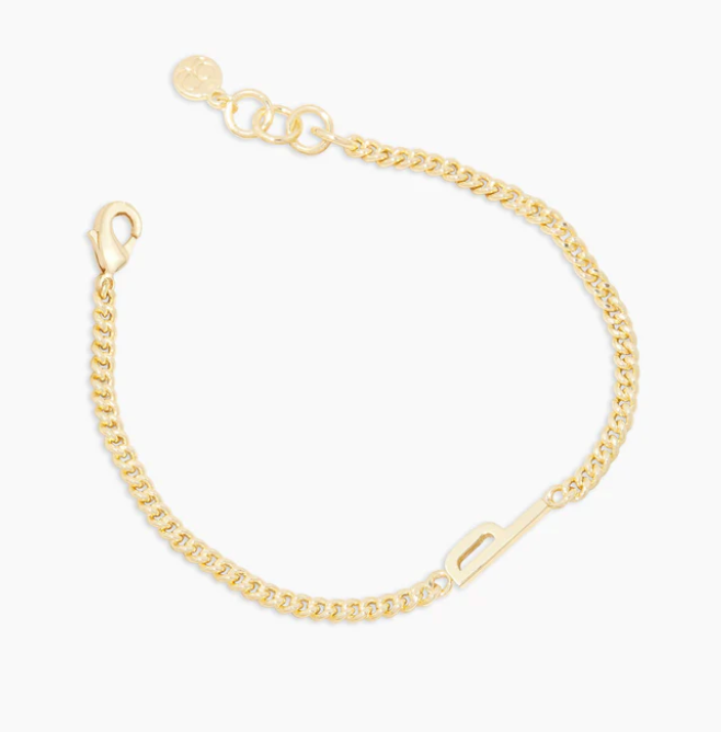 Gorjana Gold Wilder Alphabet Initial Bracelet