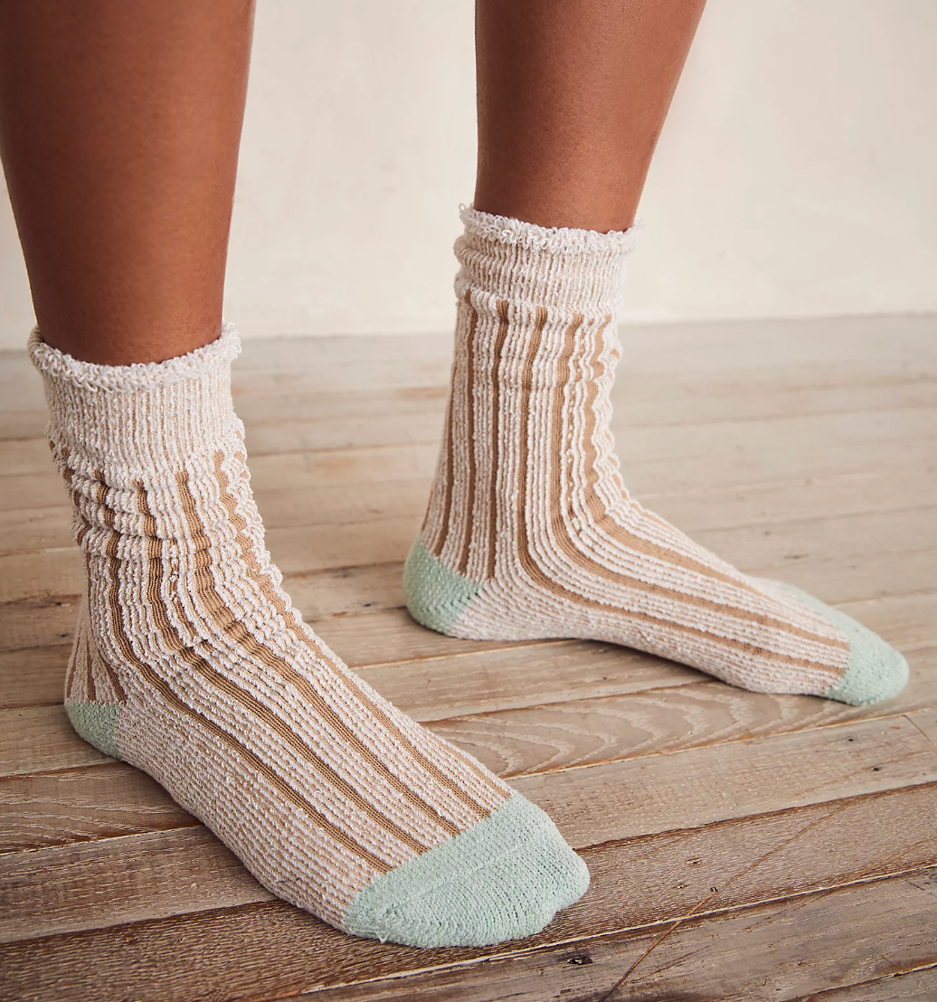 Free People Plush Inside Out Crew Socks