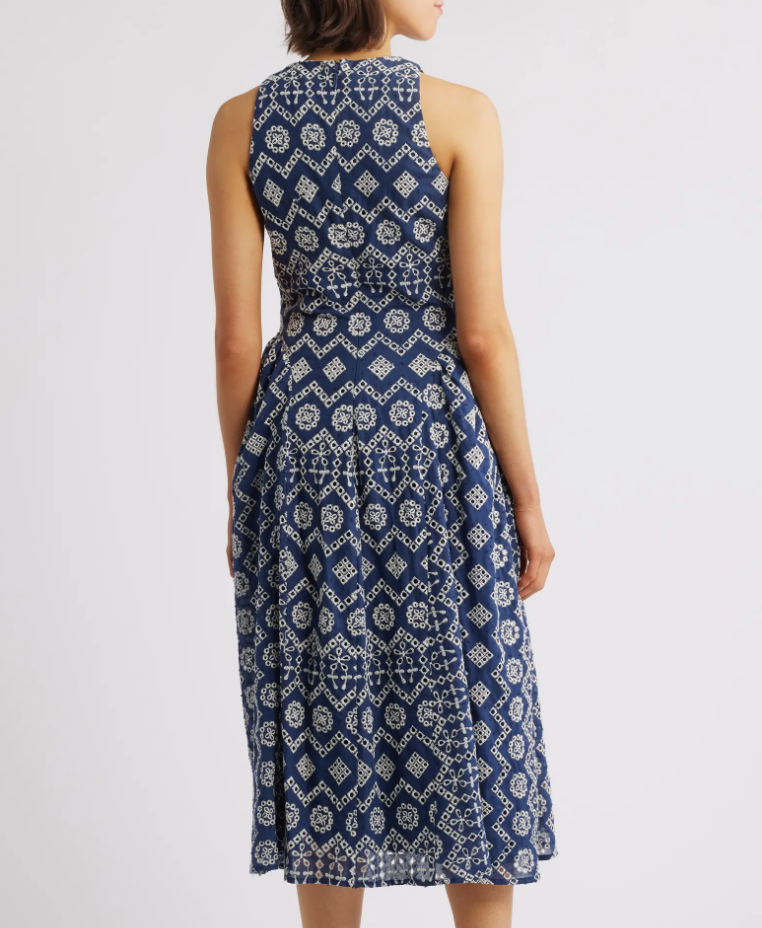 Soraia Cotton Eyelet Midi Dress