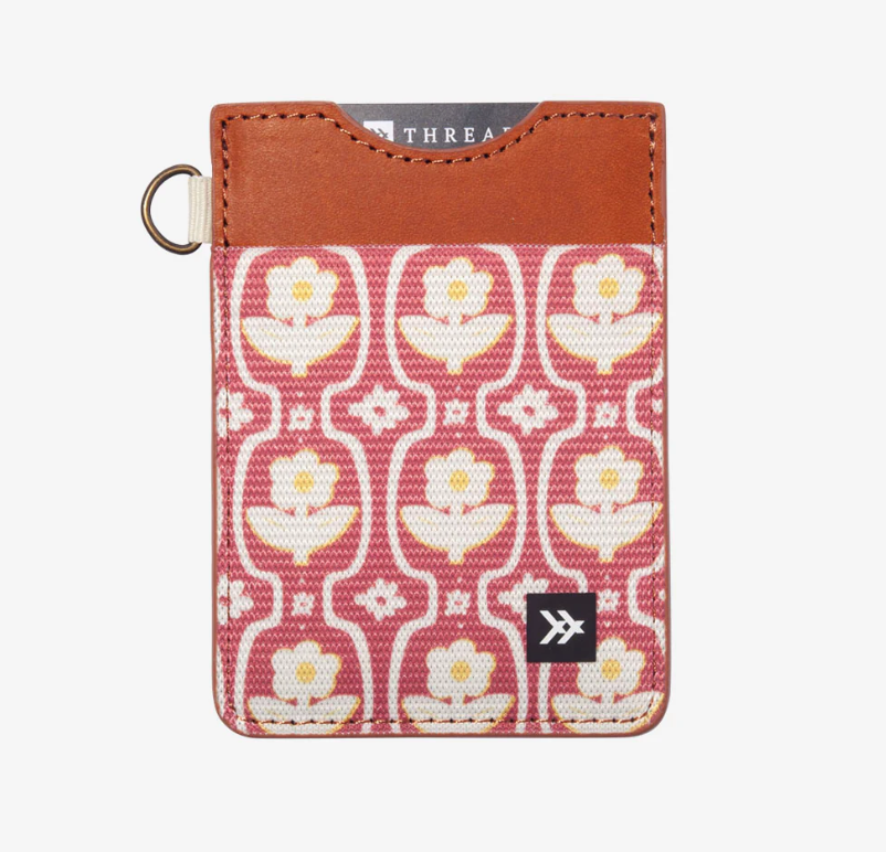 Thread Wallets RFID Secure Leather Vertical Card Wallet