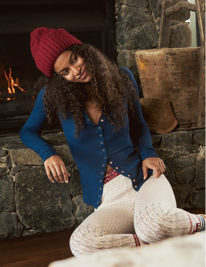 Free People Going Places Long-Sleeve Waffle Cardigan