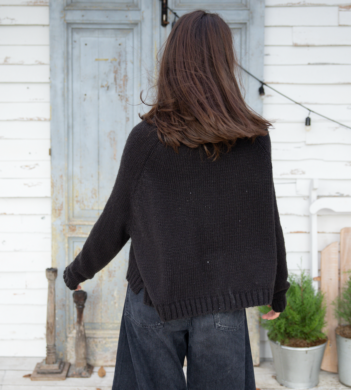 Wooden Ships Charlotte Zip Crew Chunky Sweater