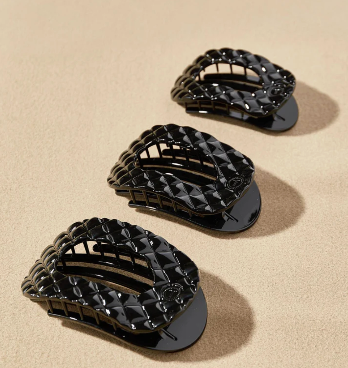 Teleties Flat Round Hair Claw Clips