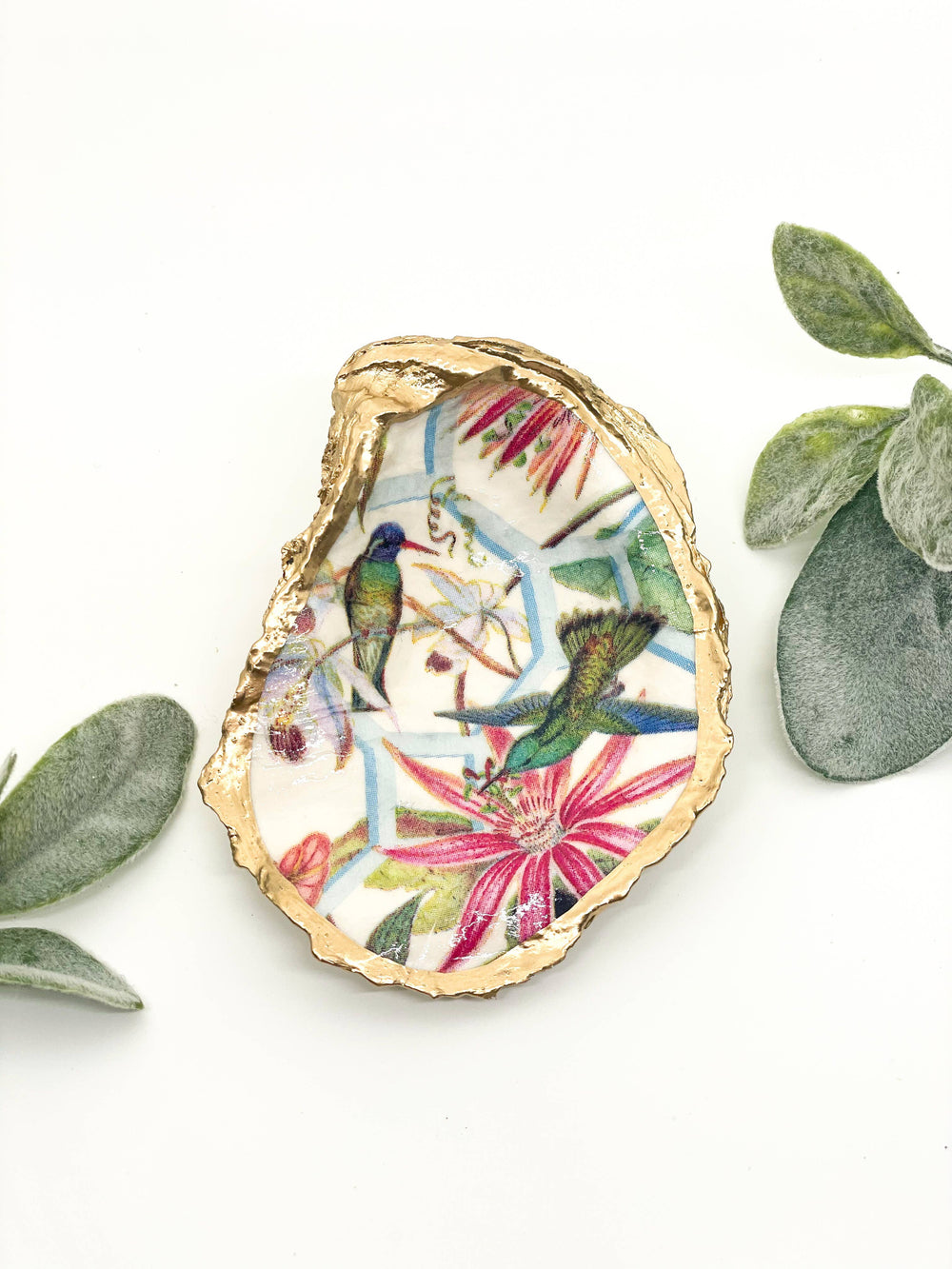 Hummingbird Oyster Jewelry Dish