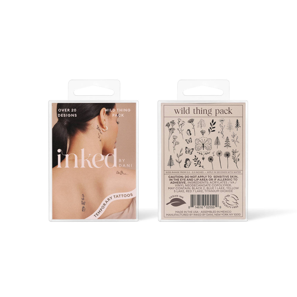 INKED by Dani - Wild Thing Temporary Tattoo Pack