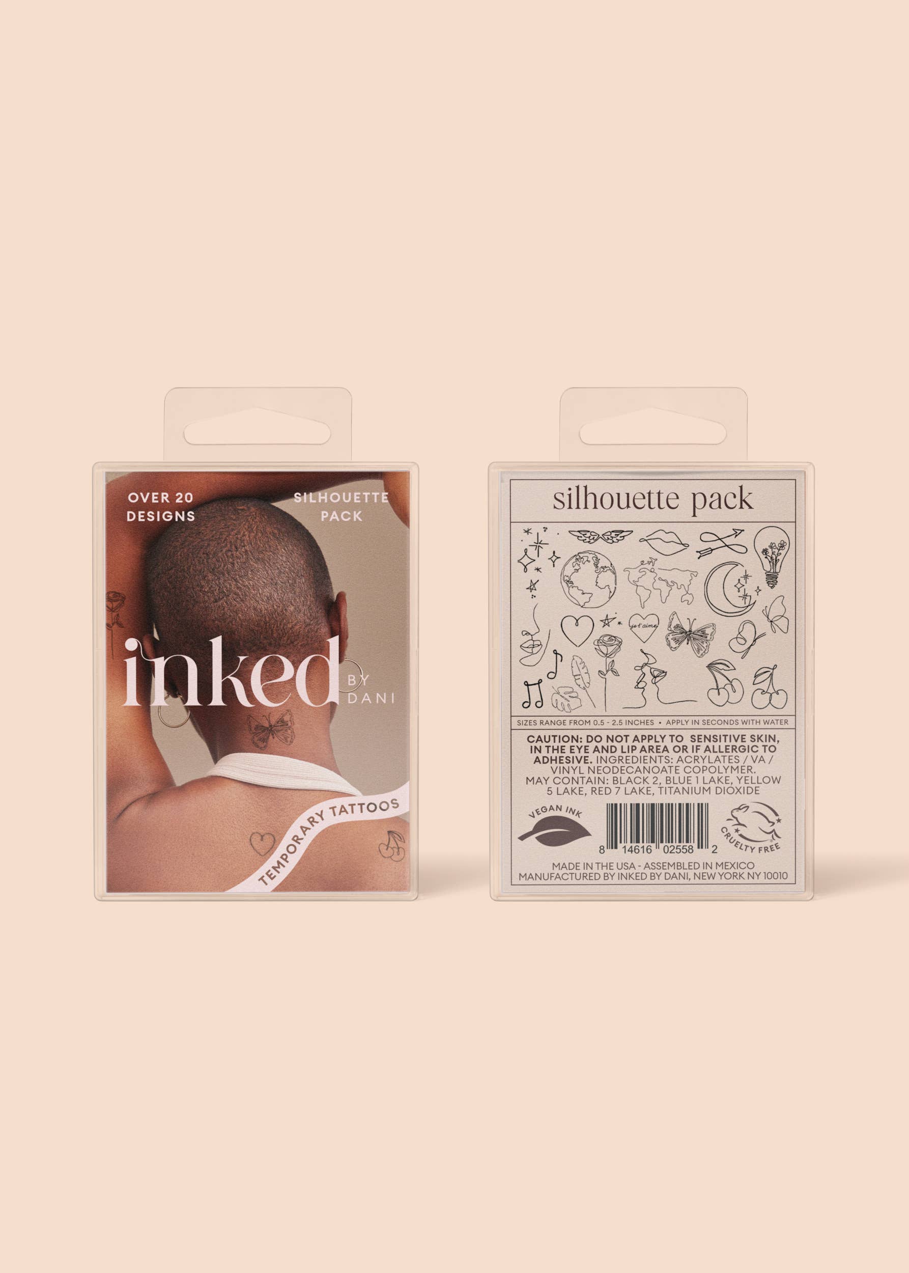INKED by Dani - Silhouette Temporary Tattoo Pack