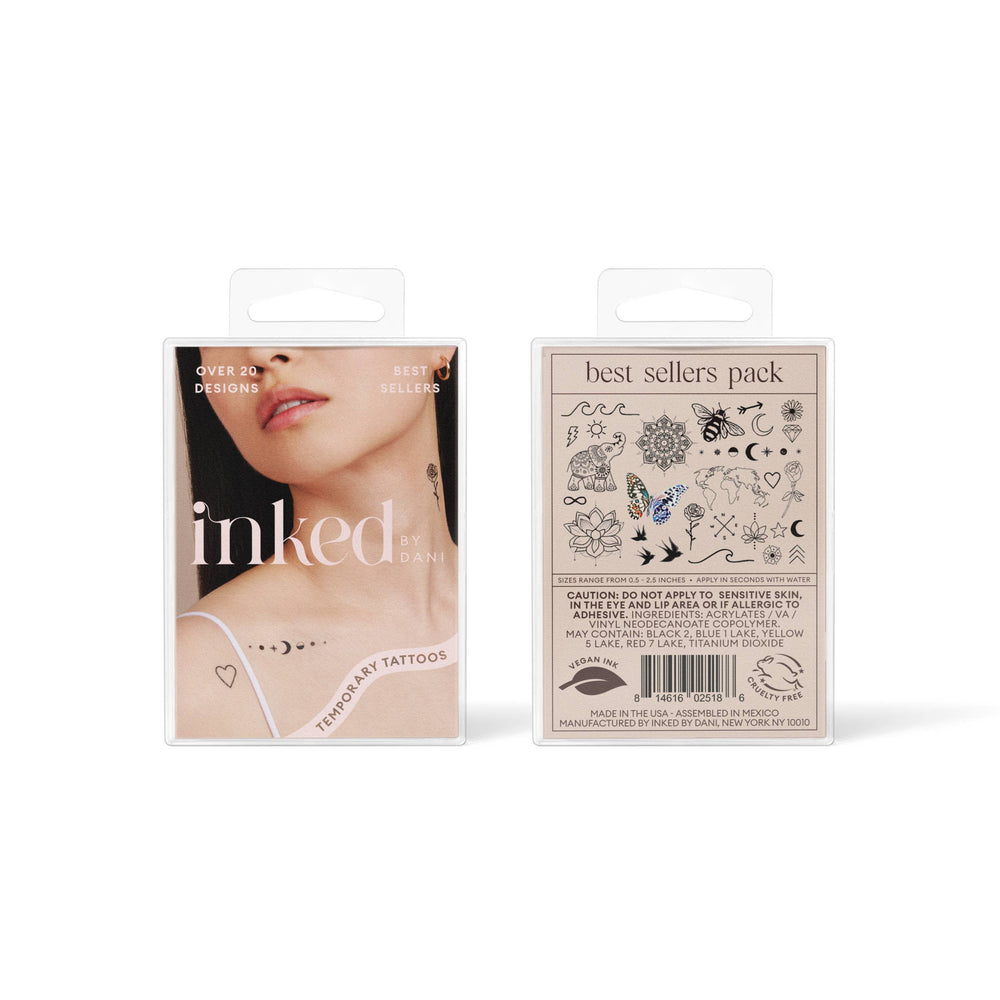 INKED by Dani - Best Sellers Temporary Tattoo Pack