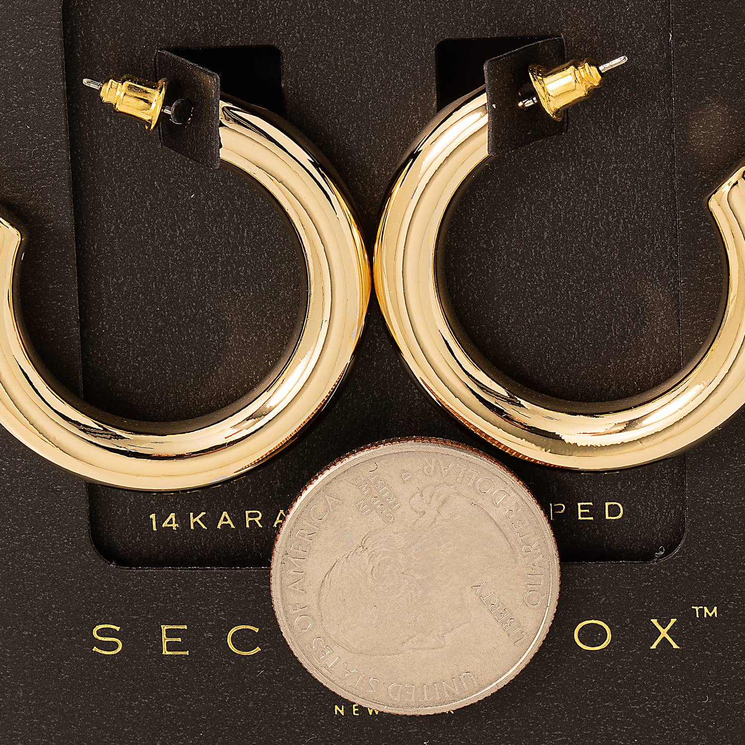 Gold Statement Hoop Earrings