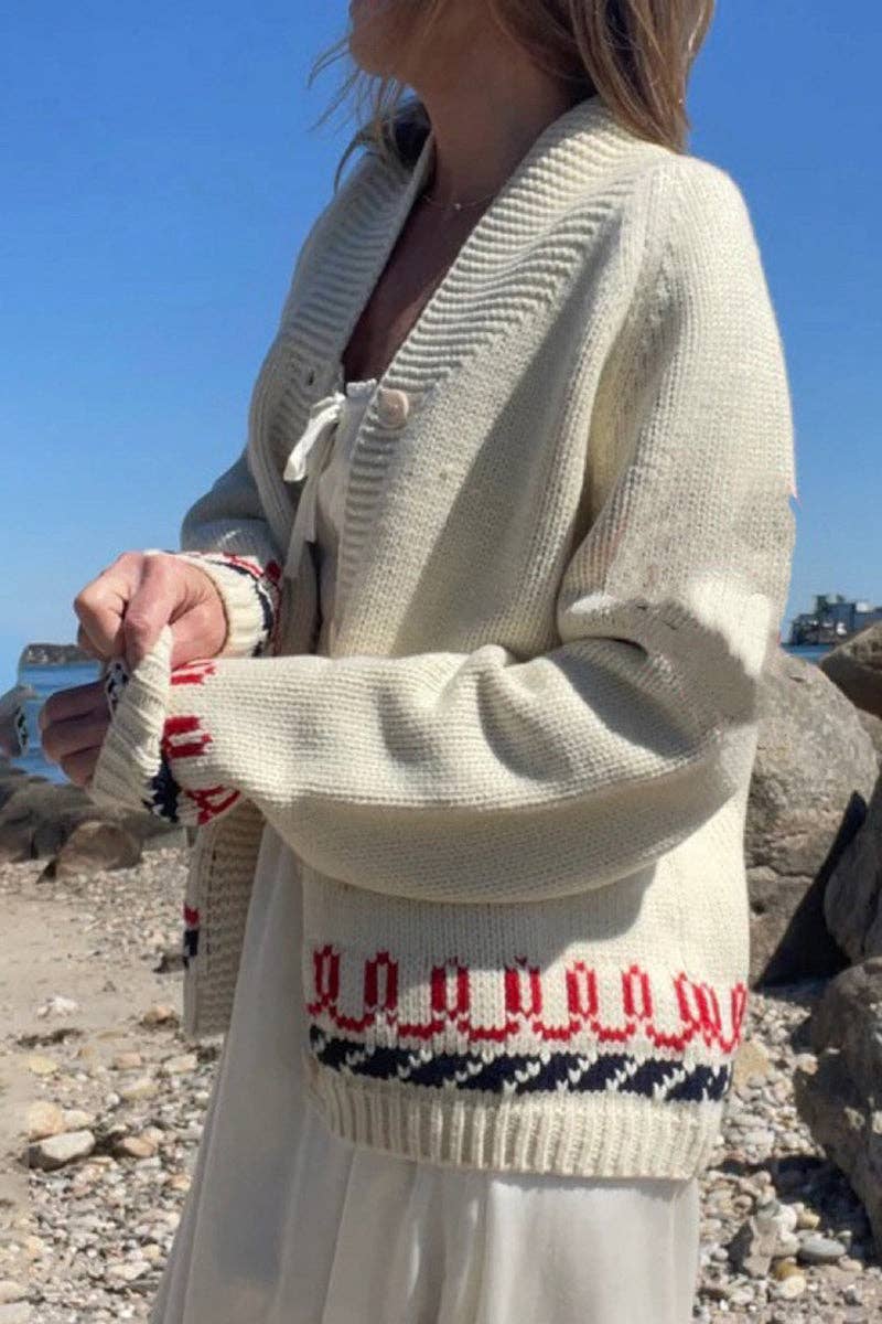 Cream Whale Cardigan