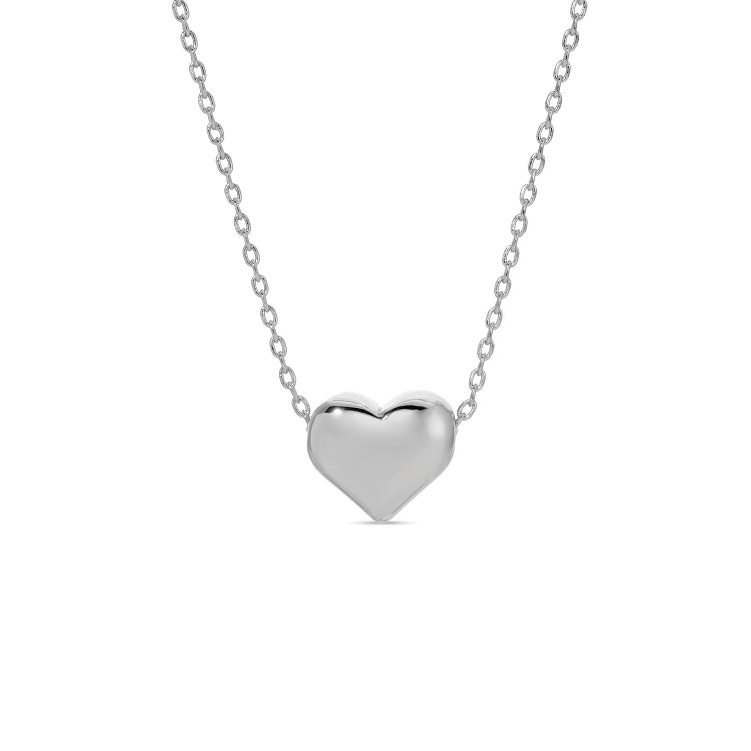 Splendid Iris - Small Simple Heart Necklace