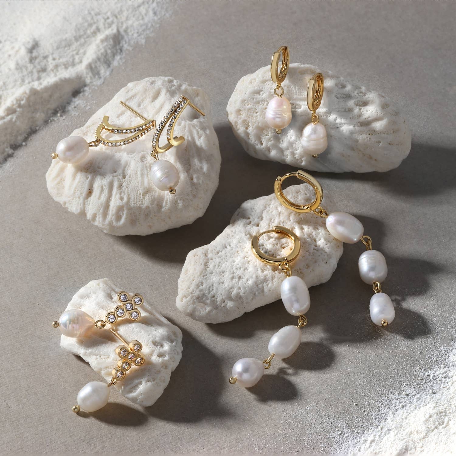 Splendid Iris - Small Pearl Huggies