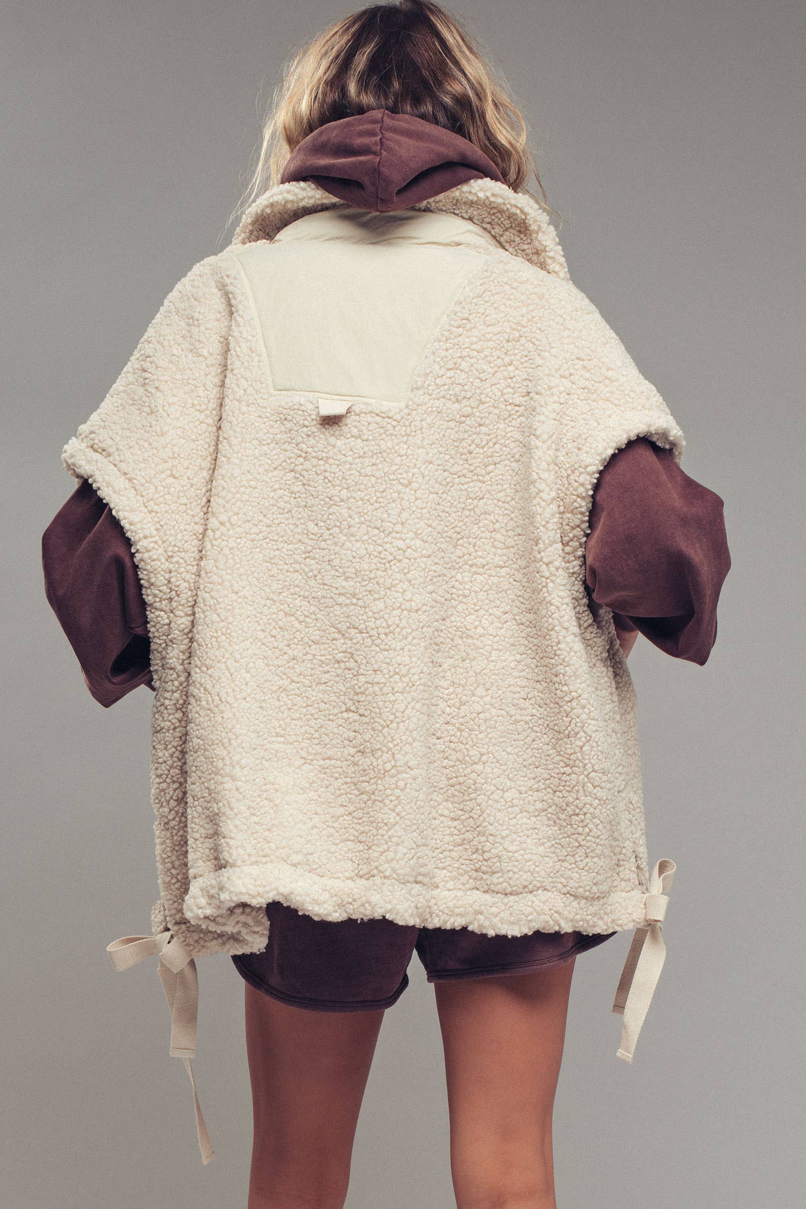 Oversized Sherpa Fleece Boho Western Layering Vest