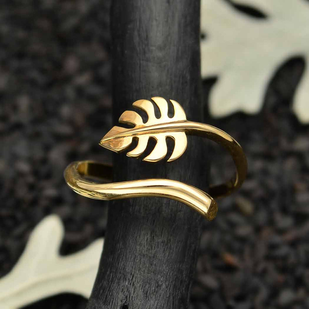 Adjustable Monstera Leaf Ring