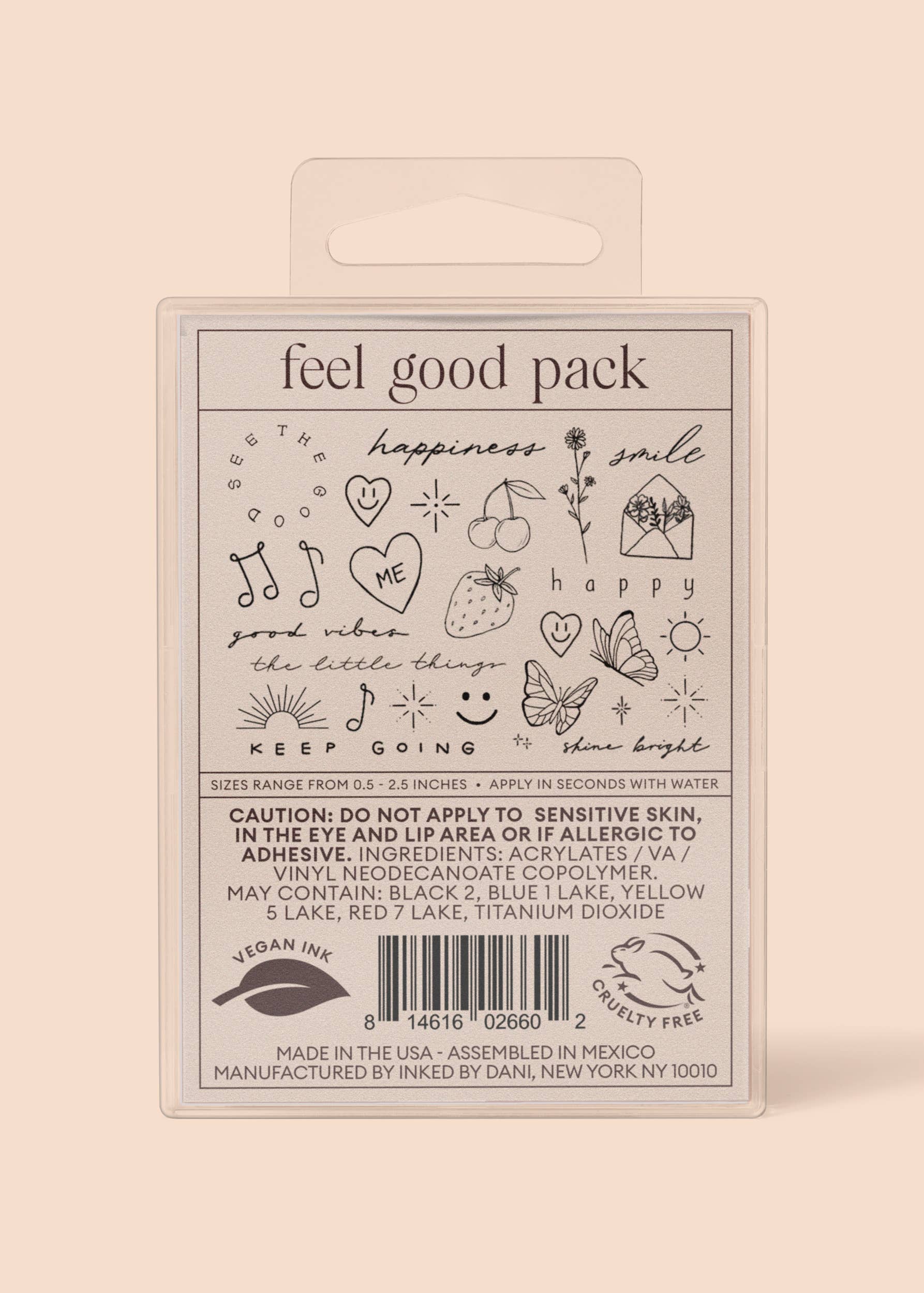 INKED by Dani - Feel Good Temporary Tattoo Pack