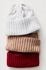Free People Stretch Knit Coast Line Beanie Winter Hat