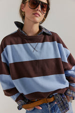 We The Free (People) Classic Striped Oversized Crewneck