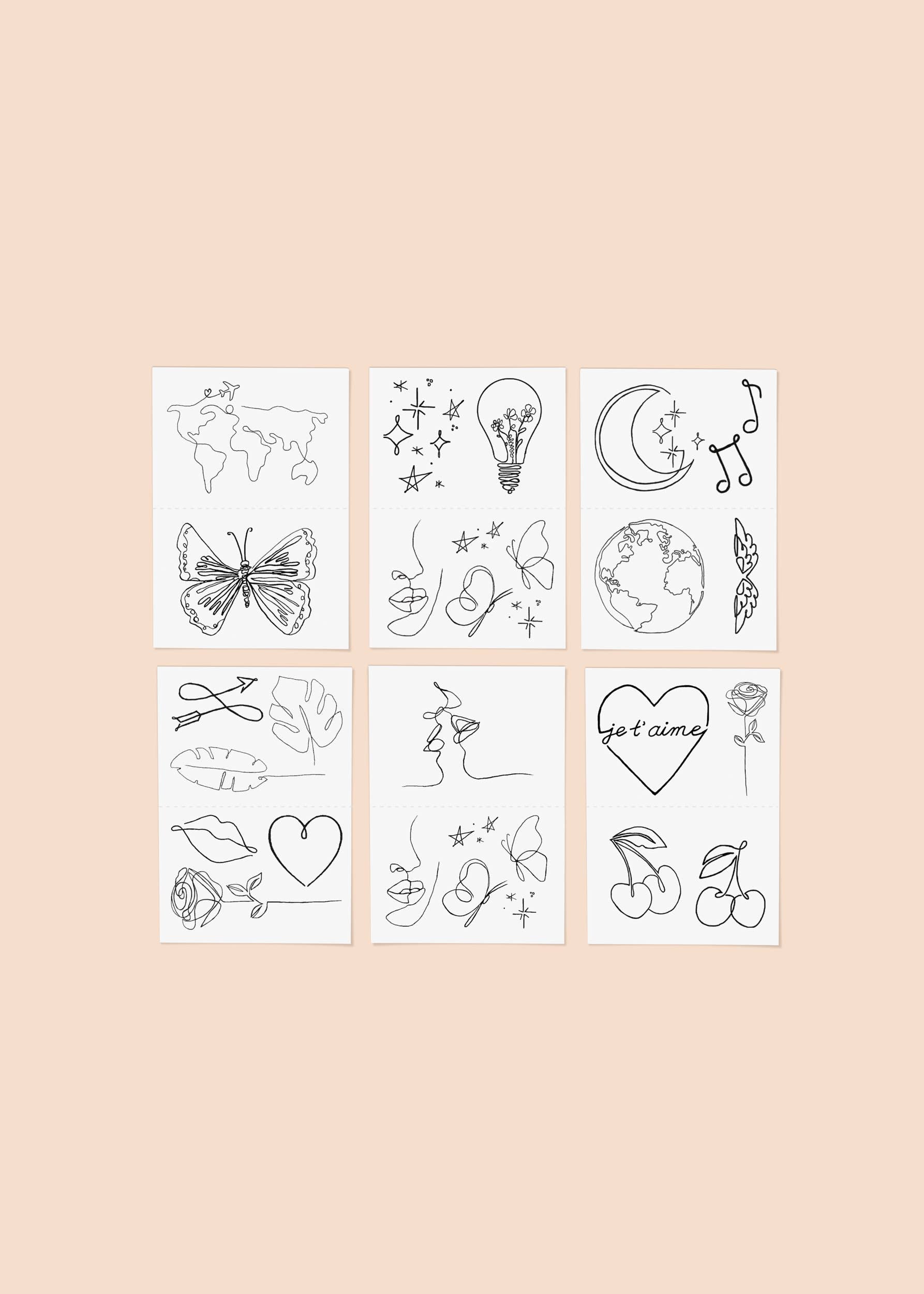 INKED by Dani - Silhouette Temporary Tattoo Pack