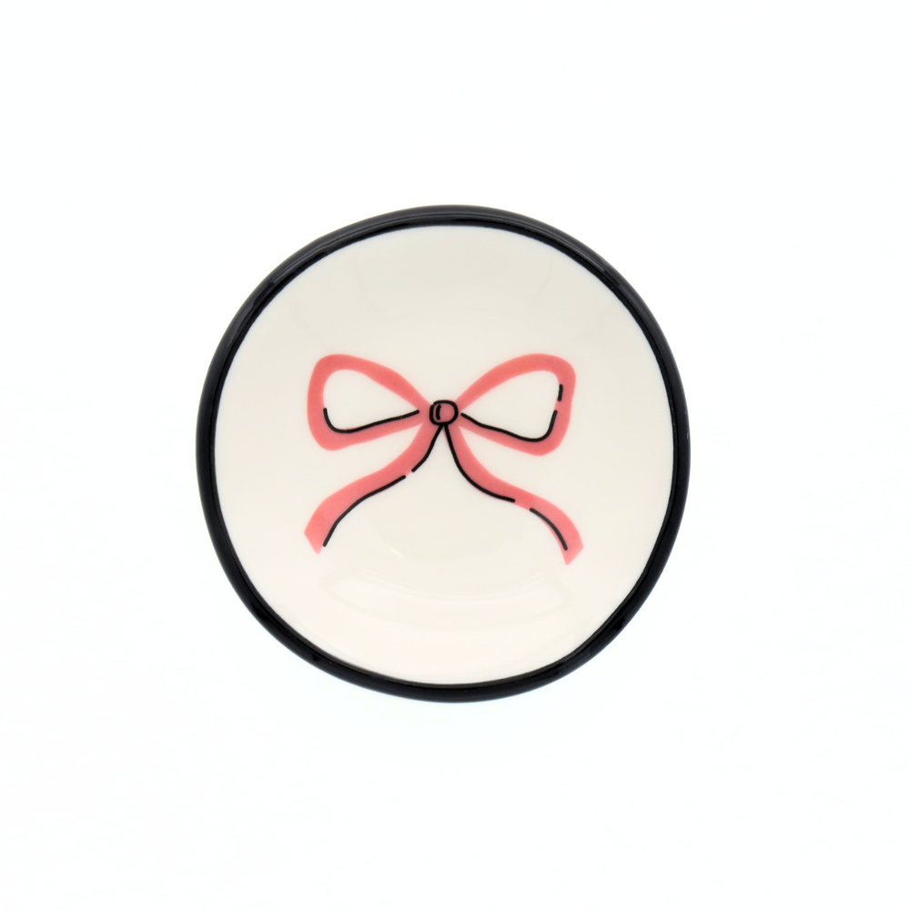 Properly Improper - Ring Dish Salmon Pink Bow
