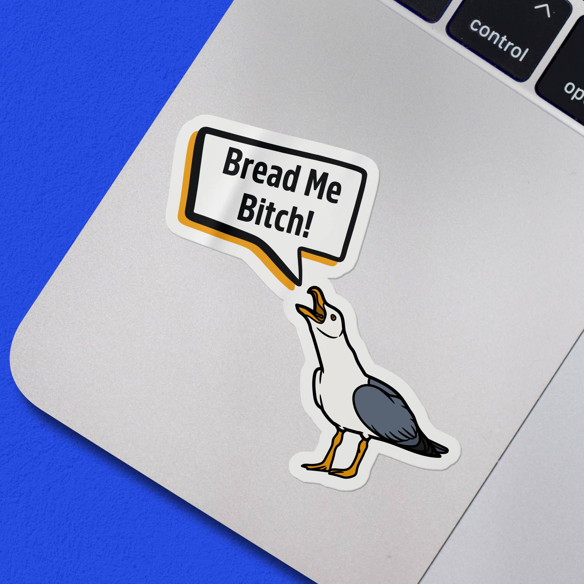 Sticker Bull - Bread Me Bitch Funny Meme Sticker