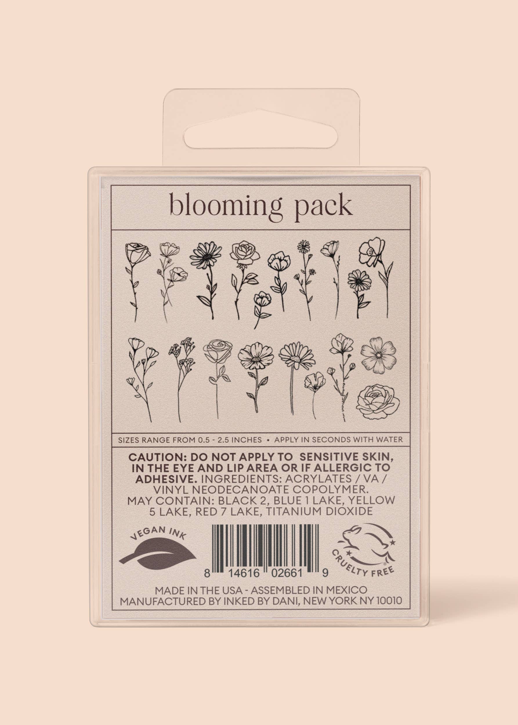INKED by Dani - Blooming Temporary Tattoo Pack