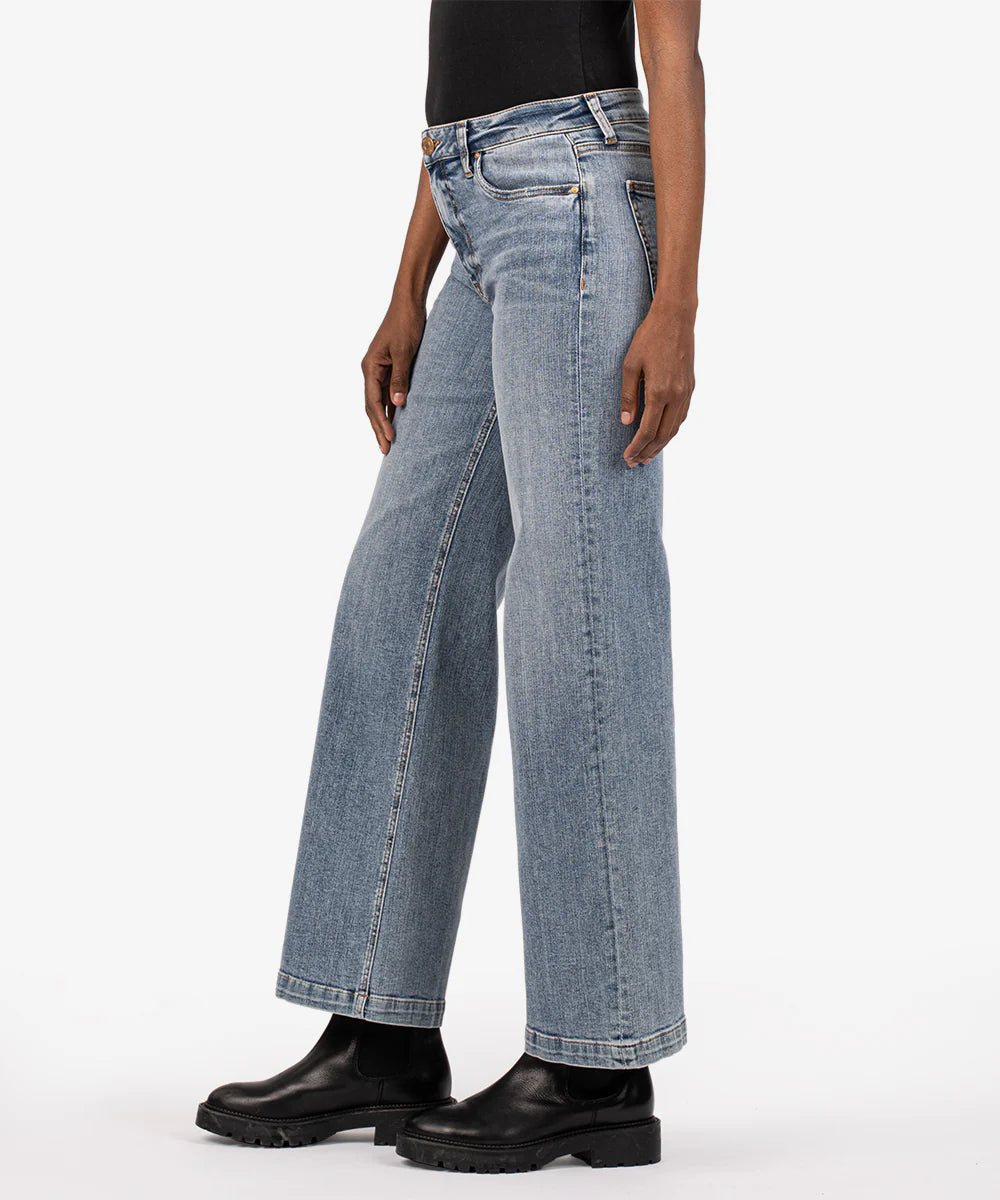 Kut from the Kloth Jean High Rise Wide Leg Clean Hem