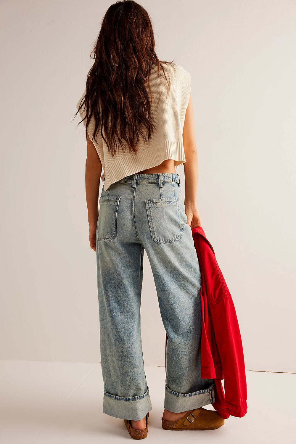 We the Free People Palmer Cuffed Denim Jeans in La La Land