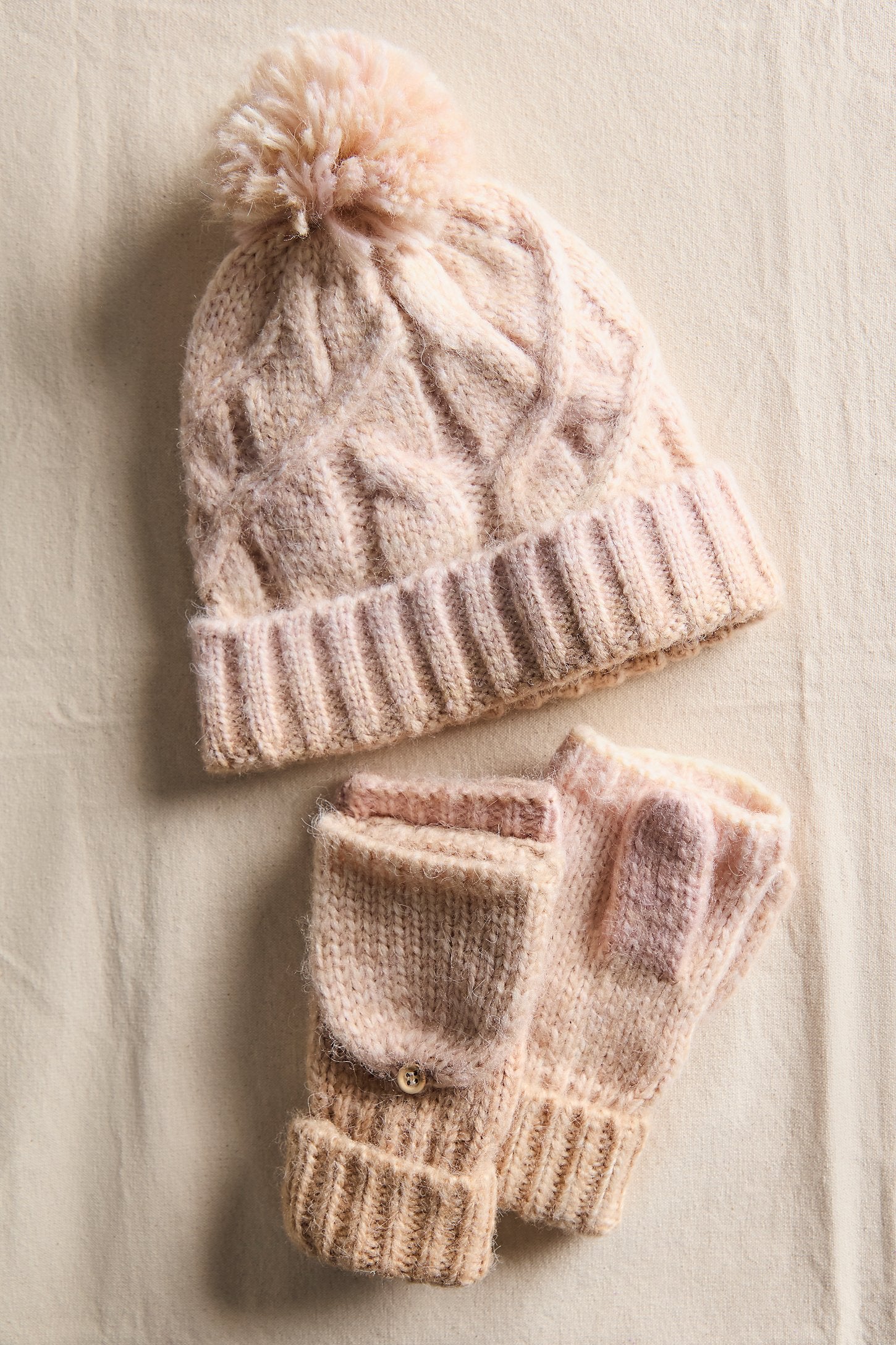 Free People Rainbow Run Hat & Mitten Set
