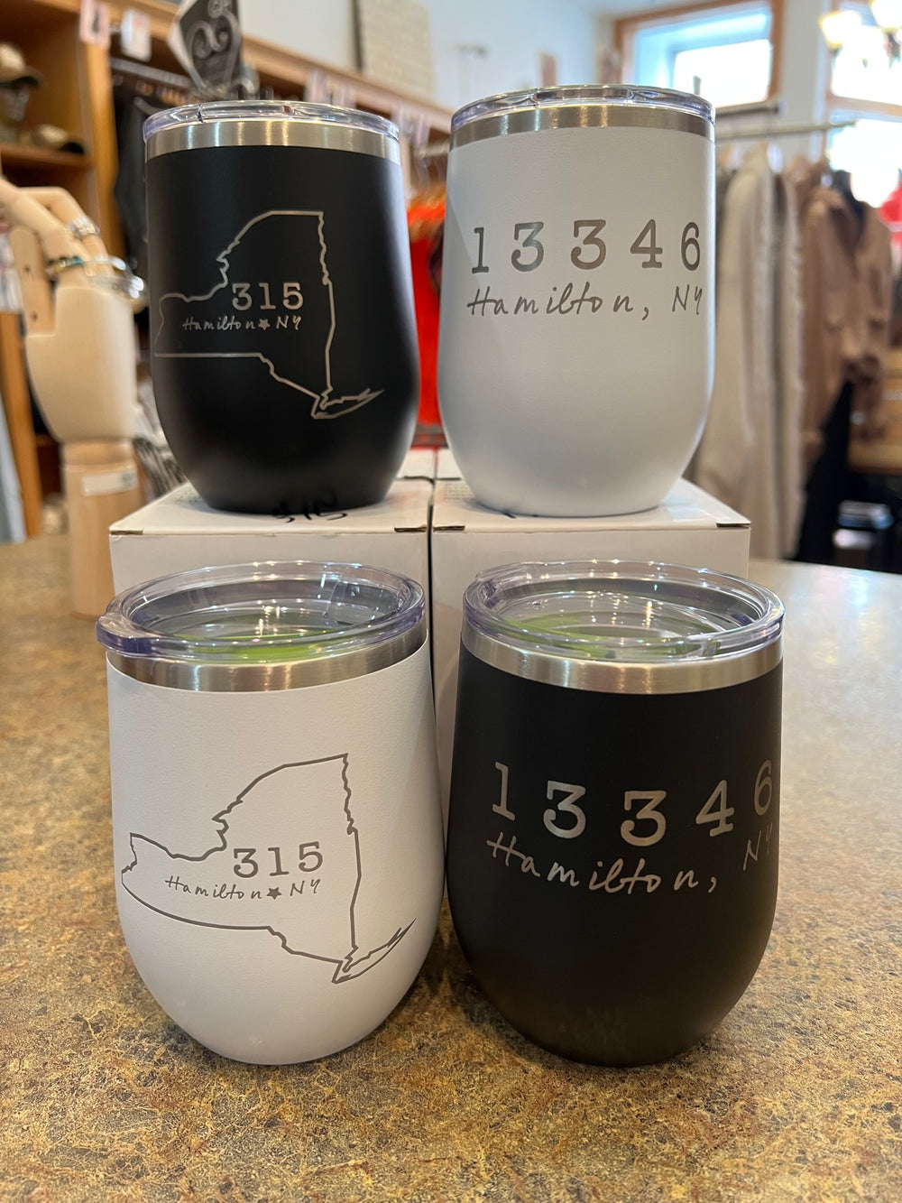 Hamilton NY 13346 Zip Code Wine Tumblers drinkware