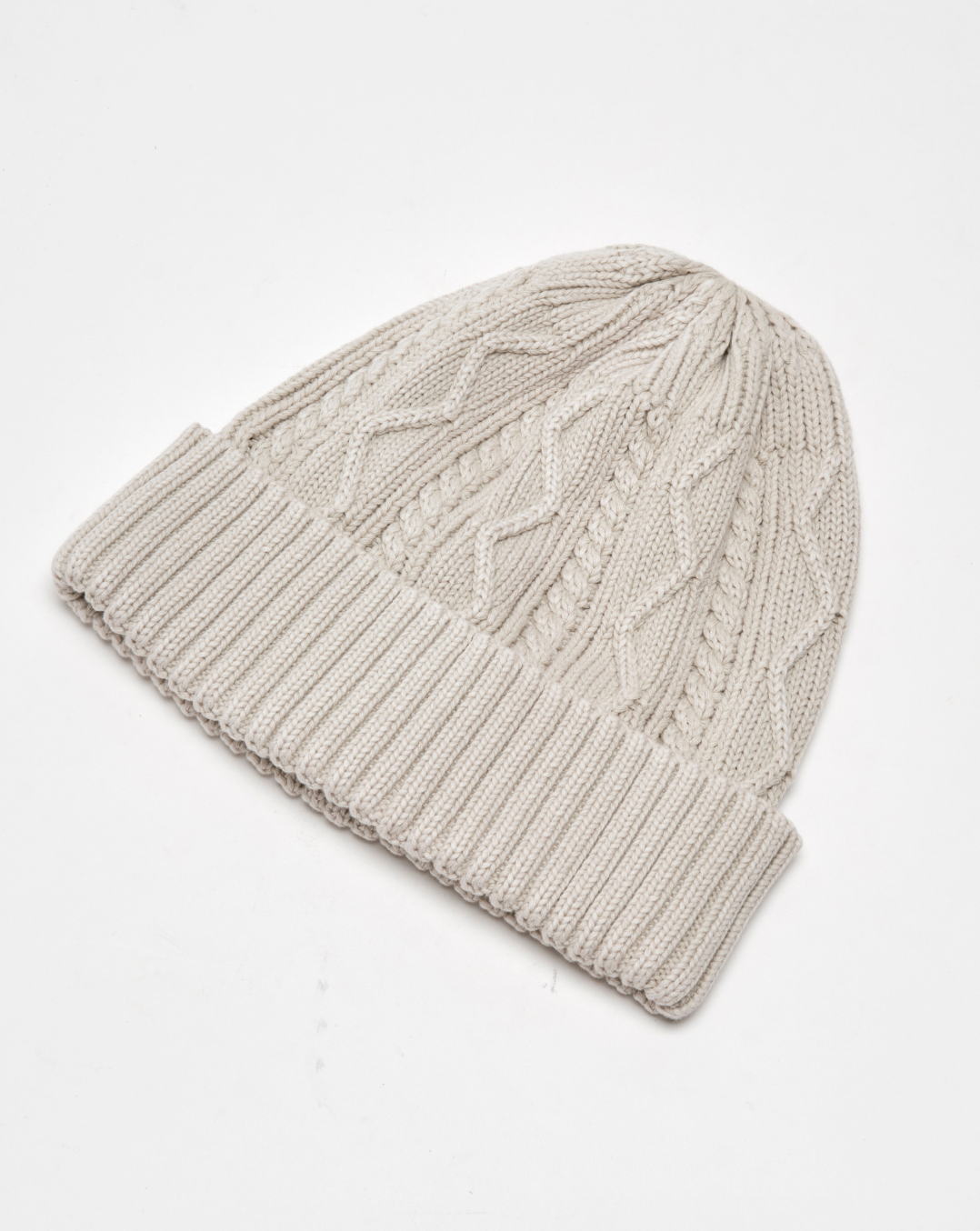 Free People Stretch Cable Knit Storm Washed Beanie Snow Hat