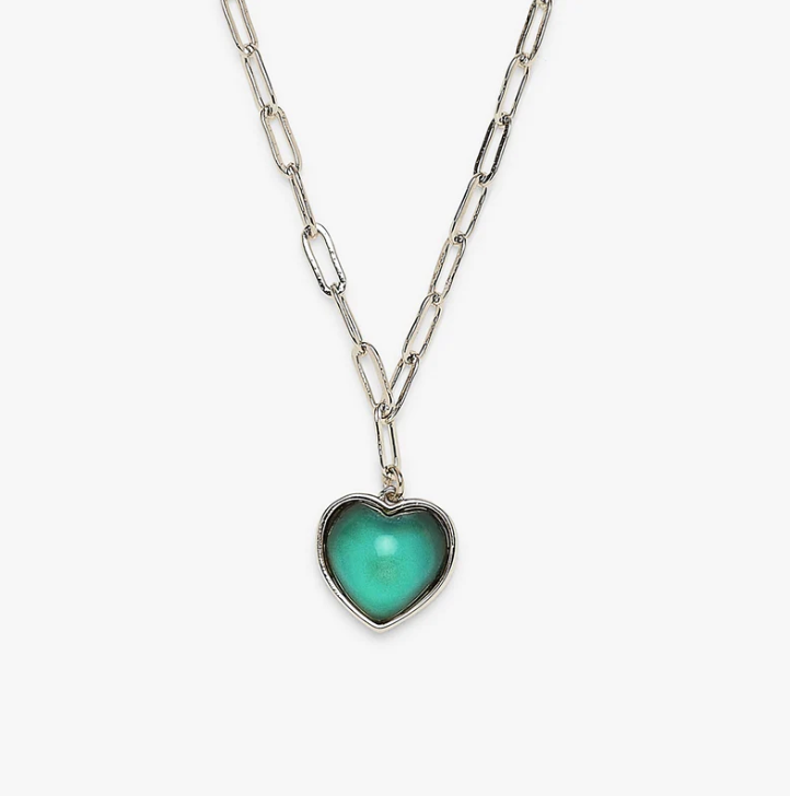 Puravida Silver Heart Mood Choker Necklace